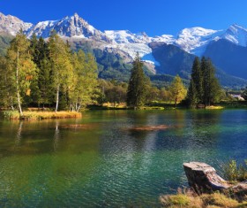 Beautiful lakes and mountains Stock Photo