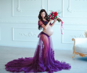 Beautiful pregnant woman Stock Photo 01