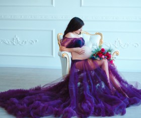 Beautiful pregnant woman Stock Photo 02