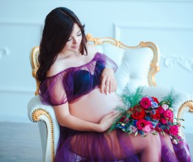 Beautiful pregnant woman Stock Photo 03