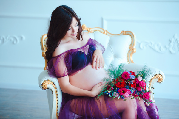 Beautiful pregnant woman Stock Photo 03