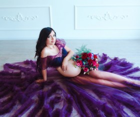 Beautiful pregnant woman Stock Photo 05
