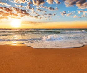 Beautiful sunset beach Stock Photo