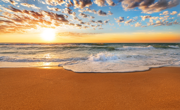 Beautiful sunset beach Stock Photo