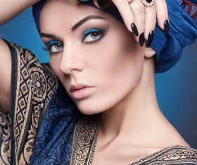 Beautiful women dressed in folk costumes Stock Photo 04