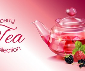 Berry tea vector