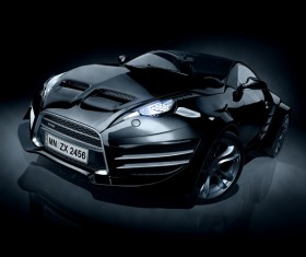 Black sports car Stock Photo