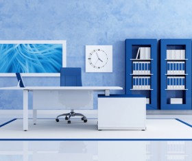 Blue modern office HD picture