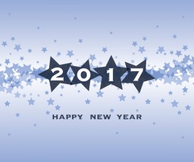 Silver 2017 new year design with white background vector