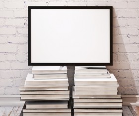 Book with white frame Stock Photo
