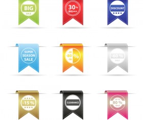 Bookmarks sales labels vector