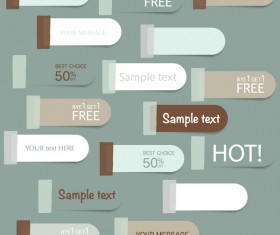 Bookmarks template vectors set