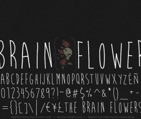 Brain flower font