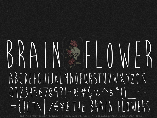 Brain flower font