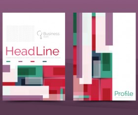 Business brochure cover modern vector design 02