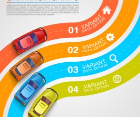 Car racing infographic vector set 06