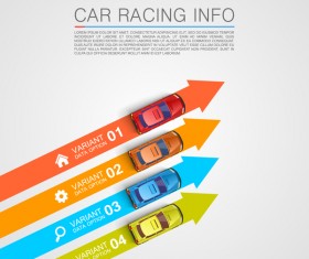 Car racing infographic vector set 08