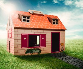 Cartoon house Stock Photo