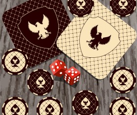 Casino chips and dice vector illustration design 03