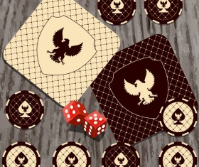 Casino chips and dice vector illustration design 04