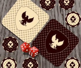Casino chips and dice vector illustration design 05
