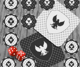 Casino chips and dice vector illustration design 06