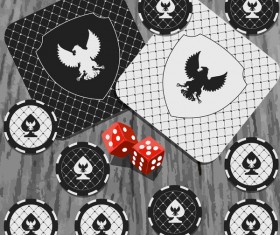 Casino chips and dice vector illustration design 07