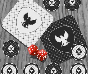 Casino chips and dice vector illustration design 08