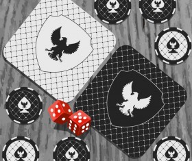 Casino chips and dice vector illustration design 09