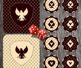 Casino chips and dice vector illustration design 10