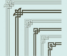 Chinese traditional style angle decor vector material 07