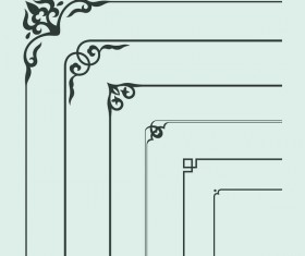 Chinese traditional style angle decor vector material 13