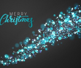 Christmas blue light dots abstract vector