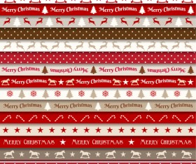 Christmas borders seamless vectors material 01