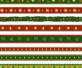 Christmas borders seamless vectors material 04