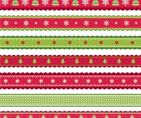 Christmas borders seamless vectors material 05