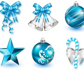 Christmas decor icons set