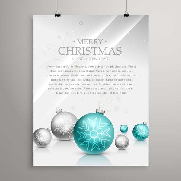 Christmas flyer and cover brochure design vector 01