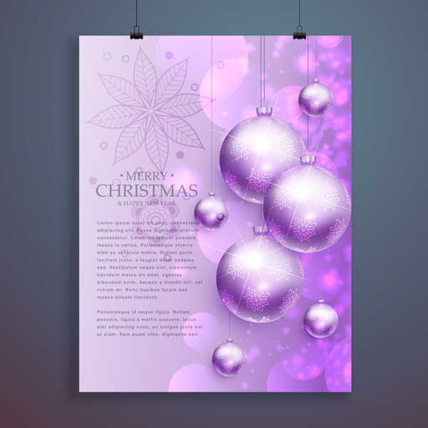 Christmas flyer and cover brochure design vector 02