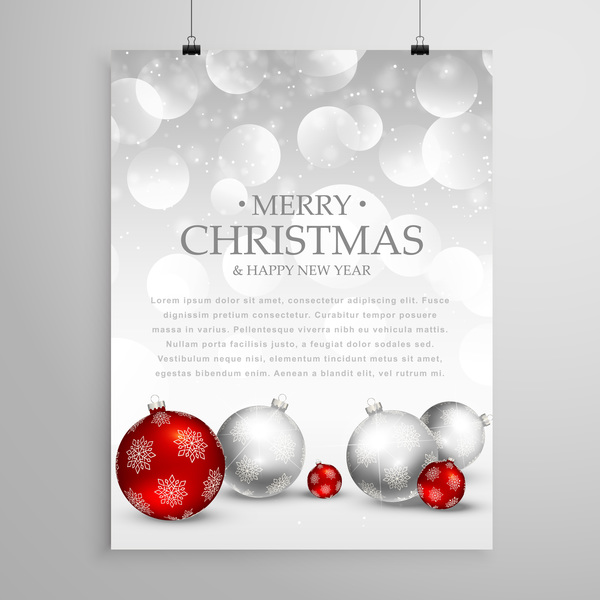 Christmas flyer and cover brochure design vector 03
