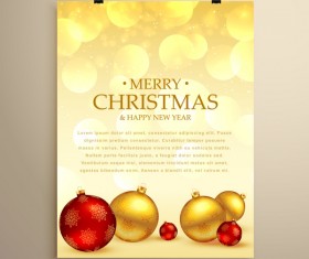 Christmas flyer and cover brochure design vector 04