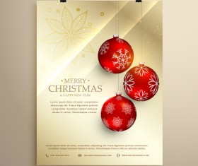 Christmas flyer and cover brochure design vector 05