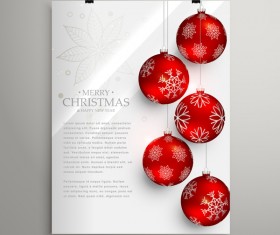 Christmas flyer and cover brochure design vector 06