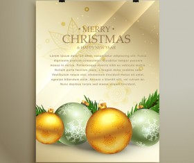 Christmas flyer and cover brochure design vector 07