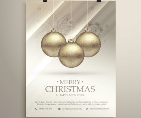 Christmas flyer and cover brochure design vector 08