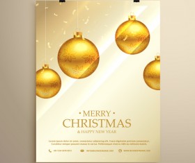 Christmas flyer and cover brochure design vector 09