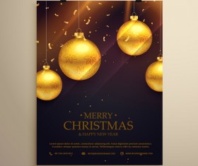 Christmas flyer and cover brochure design vector 10