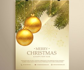 Christmas flyer and cover brochure design vector 12