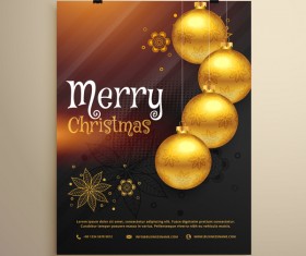 Christmas flyer and cover brochure design vector 13