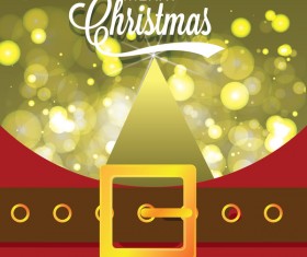 Christmas greeting card with belt buckle vector 09